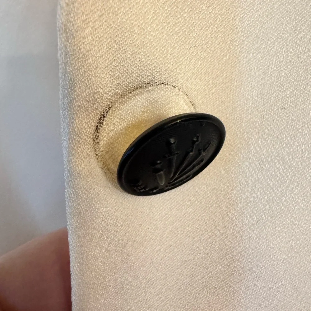 Rag & Bone for Barneys Ivory One Button Tailored Blazer Career Jacket Size 8 - Picture 15 of 16